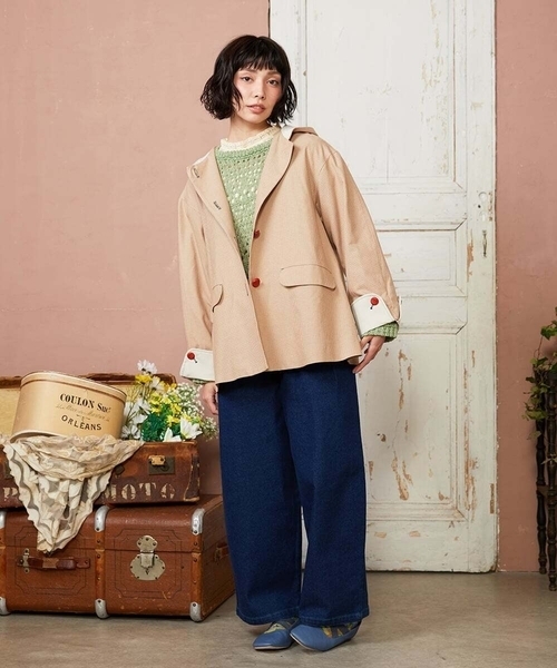 Jocomomola(ホコモモラ)の「デニムカーブシルエットパンツ(その他パンツ・レディース・ネイビー・42/40)」の11枚目の写真
