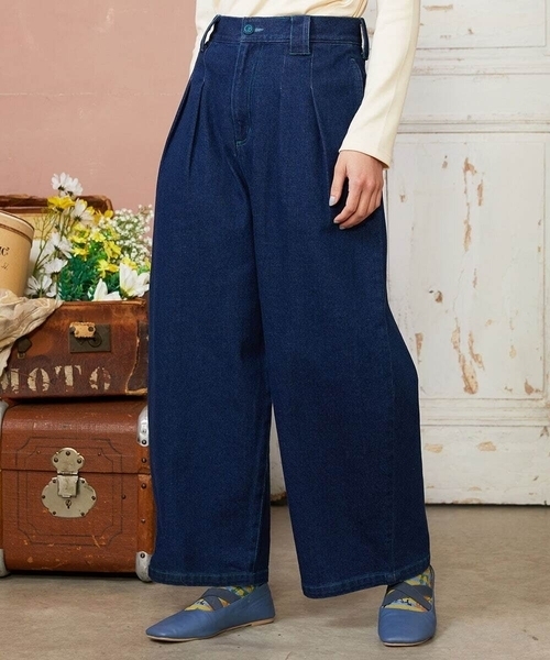 Jocomomola(ホコモモラ)の「デニムカーブシルエットパンツ(その他パンツ・レディース・ネイビー・42/40)」の12枚目の写真