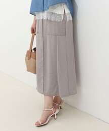 MICO COULIER | 麻調×リブ切替スカート(スカート)