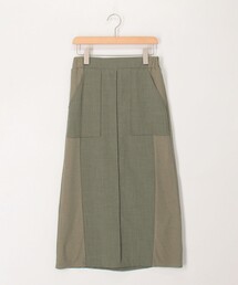 MICO COULIER | 麻調×リブ切替スカート(スカート)