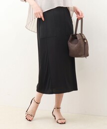 MICO COULIER | 麻調×リブ切替スカート(スカート)