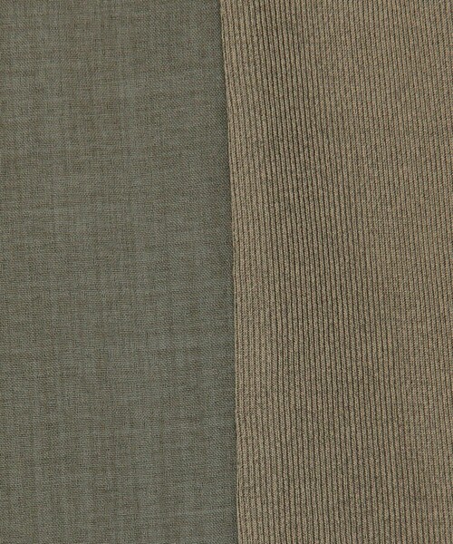 MICO COULIER（ミコクリエ）の「麻調×リブ切替スカート（スカート・レディース・ブラック/オリーブ/グレー・38/36）」の14枚目の写真