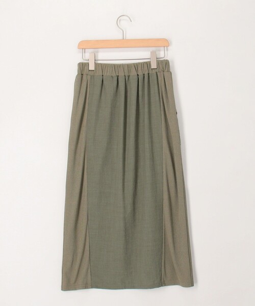 MICO COULIER（ミコクリエ）の「麻調×リブ切替スカート（スカート・レディース・ブラック/オリーブ/グレー・38/36）」の13枚目の写真
