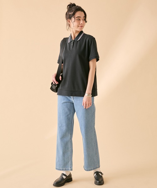 AIGLE(エーグル)の「オーガニックコットン ストレート ストレッチデニム ジーンズ(デニムパンツ・レディース・ブルー/ライトブルー・40/38/34/36)」の14枚目の写真