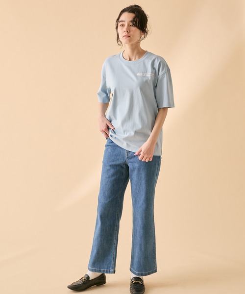AIGLE(エーグル)の「オーガニックコットン ストレート ストレッチデニム ジーンズ(デニムパンツ・レディース・ブルー/ライトブルー・40/38/34/36)」の3枚目の写真