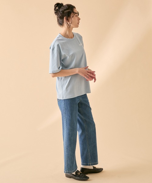 AIGLE(エーグル)の「オーガニックコットン ストレート ストレッチデニム ジーンズ(デニムパンツ・レディース・ブルー/ライトブルー・40/38/34/36)」の21枚目の写真