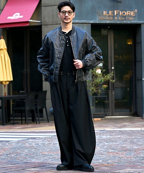 CavariA（キャバリア）の「『CavariA/キャバリア』ワイドストライプ2wayパンツ（その他パンツ・メンズ・ストライプ/ブラック・M/L）」の8枚目の写真