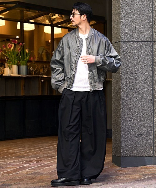 CavariA（キャバリア）の「『CavariA/キャバリア』ワイドストライプ2wayパンツ（その他パンツ・メンズ・ストライプ/ブラック・M/L）」の3枚目の写真