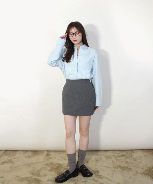 Reurie'(レウリィ)の「【ZOZO限定】ベーシックオーバーシャツ / 春服 春夏 オーバーサイズ シンプル カジュアル(シャツ/ブラウス・レディース・ブルー/ホワイト/イエロー・FREE)」の22枚目の写真