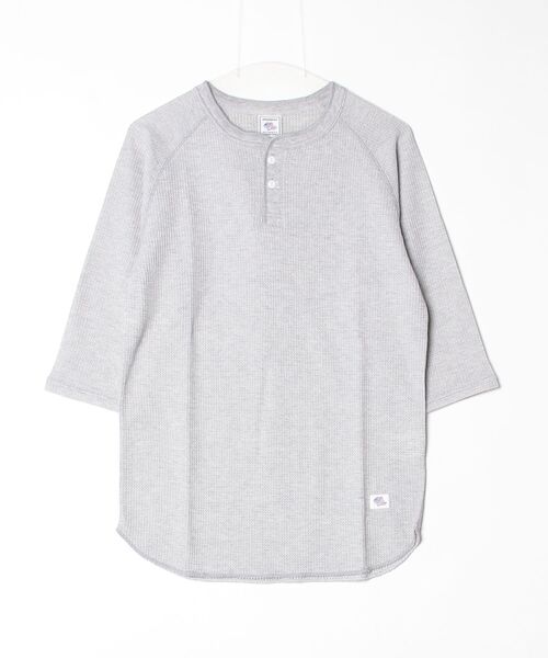 ALWAYS GOOD TIME(オルウェイズグッドタイム)の「【JEMORGAN / ジェーイーモーガン】ワッフルヘンリーネック7分袖Tシャツ(Tシャツ/カットソー・メンズ・ホワイト/カーキ/ナチュラル/杢グレー/ネイビー/ブラック・S/XL/L/M)」の3枚目の写真