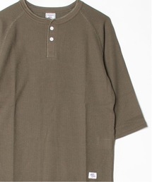 【JEMORGAN / ジェーイーモーガン】ワッフルヘンリーネック7分袖Tシャツ