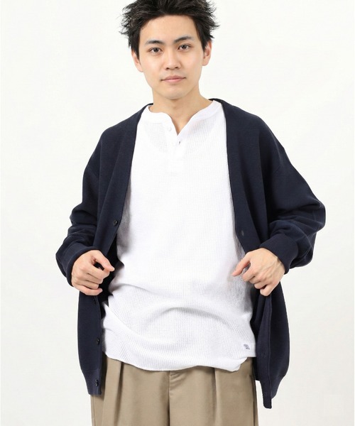 ALWAYS GOOD TIME(オルウェイズグッドタイム)の「【JEMORGAN / ジェーイーモーガン】ワッフルヘンリーネック7分袖Tシャツ(Tシャツ/カットソー・メンズ・ホワイト/カーキ/ナチュラル/杢グレー/ネイビー/ブラック・S/XL/L/M)」の21枚目の写真