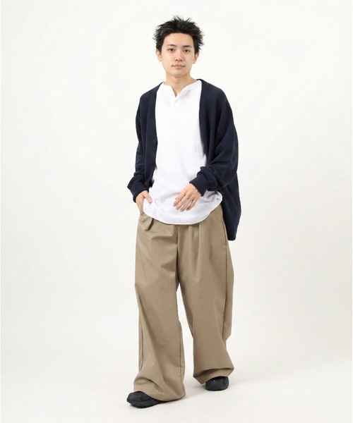 ALWAYS GOOD TIME(オルウェイズグッドタイム)の「【JEMORGAN / ジェーイーモーガン】ワッフルヘンリーネック7分袖Tシャツ(Tシャツ/カットソー・メンズ・ホワイト/カーキ/ナチュラル/杢グレー/ネイビー/ブラック・S/XL/L/M)」の22枚目の写真