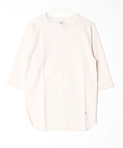 ALWAYS GOOD TIME(オルウェイズグッドタイム)の「【JEMORGAN / ジェーイーモーガン】ワッフルヘンリーネック7分袖Tシャツ(Tシャツ/カットソー・メンズ・ホワイト/カーキ/ナチュラル/杢グレー/ネイビー/ブラック・S/XL/L/M)」の9枚目の写真