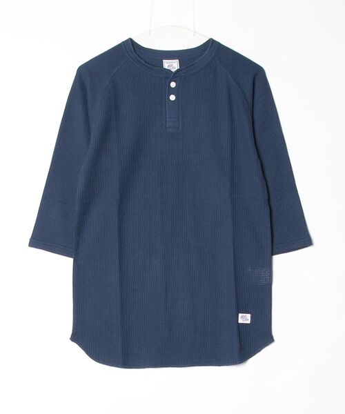 ALWAYS GOOD TIME(オルウェイズグッドタイム)の「【JEMORGAN / ジェーイーモーガン】ワッフルヘンリーネック7分袖Tシャツ(Tシャツ/カットソー・メンズ・ホワイト/カーキ/ナチュラル/杢グレー/ネイビー/ブラック・S/XL/L/M)」の13枚目の写真