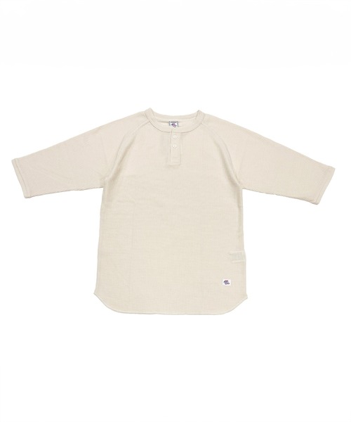 ALWAYS GOOD TIME(オルウェイズグッドタイム)の「【JEMORGAN / ジェーイーモーガン】ワッフルヘンリーネック7分袖Tシャツ(Tシャツ/カットソー・メンズ・ホワイト/カーキ/ナチュラル/杢グレー/ネイビー/ブラック・S/XL/L/M)」の18枚目の写真