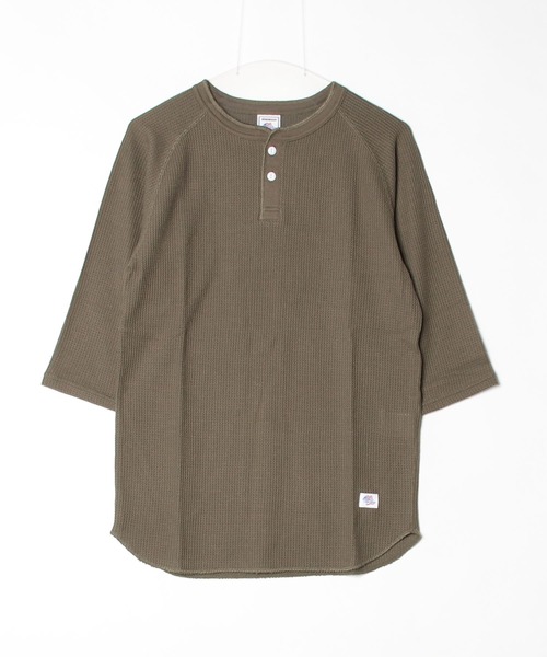 ALWAYS GOOD TIME(オルウェイズグッドタイム)の「【JEMORGAN / ジェーイーモーガン】ワッフルヘンリーネック7分袖Tシャツ(Tシャツ/カットソー・メンズ・ホワイト/カーキ/ナチュラル/杢グレー/ネイビー/ブラック・S/XL/L/M)」の11枚目の写真