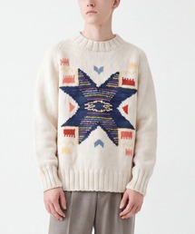 CHAMULA（チャムラ）の「【SE1】【CHAMULA/チャムラ】 ANTIQUE STAR PULLOVER KNIT（ニット/セーター）」