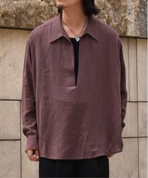 Noen（ノエン）の「リネンライクガーゼスキッパーシャツ（シャツ/ブラウス）」