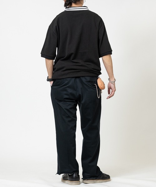THRASHER（スラッシャー）の「【at】〔THRASHER/スラッシャー〕別注 ワンポイントハート刺繍 鹿の子ポロシャツ ドローコード/ショート丈/ユニセックス/速乾（ポロシャツ・メンズ・ホワイト系2/ホワイト系1/ブラック系1/ブラック系2・SMALL/LARGE/MEDIUM）」の19枚目の写真