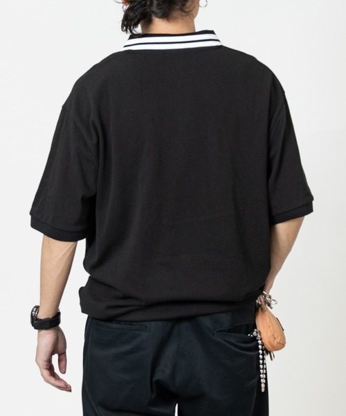 THRASHER（スラッシャー）の「【at】〔THRASHER/スラッシャー〕別注 ワンポイントハート刺繍 鹿の子ポロシャツ ドローコード/ショート丈/ユニセックス/速乾（ポロシャツ・メンズ・ホワイト系2/ホワイト系1/ブラック系1/ブラック系2・SMALL/LARGE/MEDIUM）」の16枚目の写真