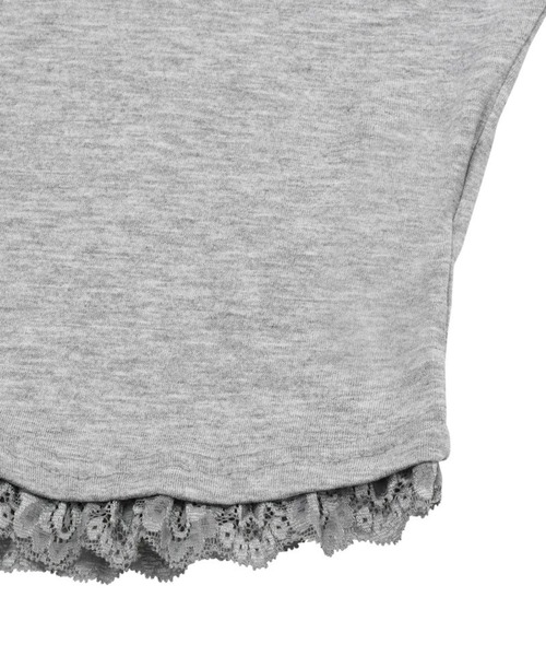 MUCENT(ムセント)の「★K-POPアイドル着用 MUCENT/レースVネックT(Tシャツ/カットソー・レディース・グレー/ブラック/アイボリー・FREE)」の20枚目の写真