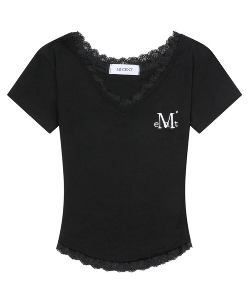 MUCENT(ムセント)の「★K-POPアイドル着用 MUCENT/レースVネックT(Tシャツ/カットソー・レディース・グレー/ブラック/アイボリー・FREE)」の18枚目の写真