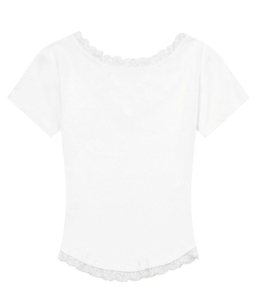 MUCENT(ムセント)の「★K-POPアイドル着用 MUCENT/レースVネックT(Tシャツ/カットソー・レディース・グレー/ブラック/アイボリー・FREE)」の13枚目の写真