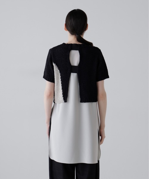 ADORE(アドーア)の「◆テープインターシャニット(Tシャツ/カットソー・レディース・ブラック/ホワイト系その他・38)」の3枚目の写真