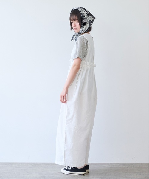 bulle de savon（ビュルデサボン）の「オックス 製品染め tsunagi（つなぎ/オールインワン・レディース・ブラック/ホワイト・FREE）」の10枚目の写真