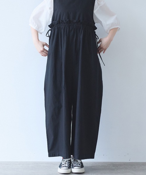 bulle de savon（ビュルデサボン）の「オックス 製品染め tsunagi（つなぎ/オールインワン・レディース・ブラック/ホワイト・FREE）」の22枚目の写真