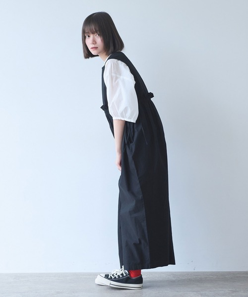 bulle de savon（ビュルデサボン）の「オックス 製品染め tsunagi（つなぎ/オールインワン・レディース・ブラック/ホワイト・FREE）」の17枚目の写真