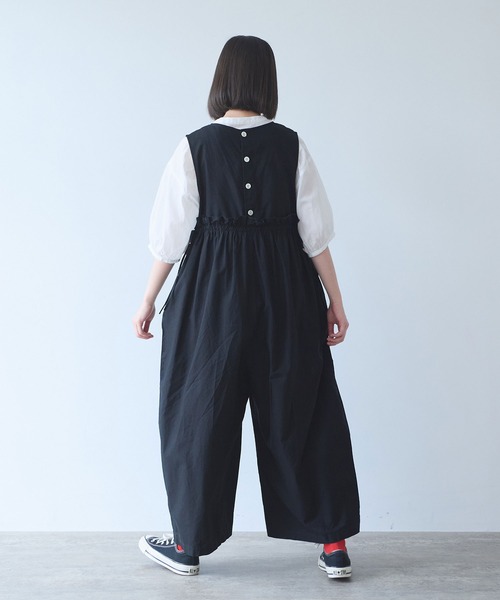 bulle de savon（ビュルデサボン）の「オックス 製品染め tsunagi（つなぎ/オールインワン・レディース・ブラック/ホワイト・FREE）」の19枚目の写真