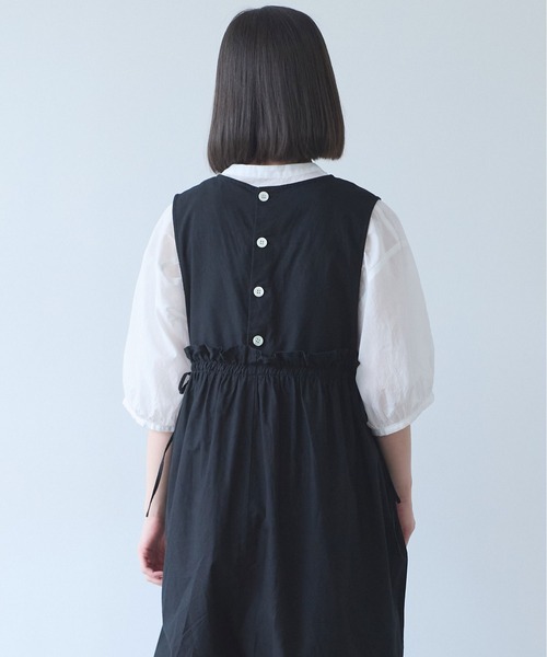 bulle de savon（ビュルデサボン）の「オックス 製品染め tsunagi（つなぎ/オールインワン・レディース・ブラック/ホワイト・FREE）」の21枚目の写真