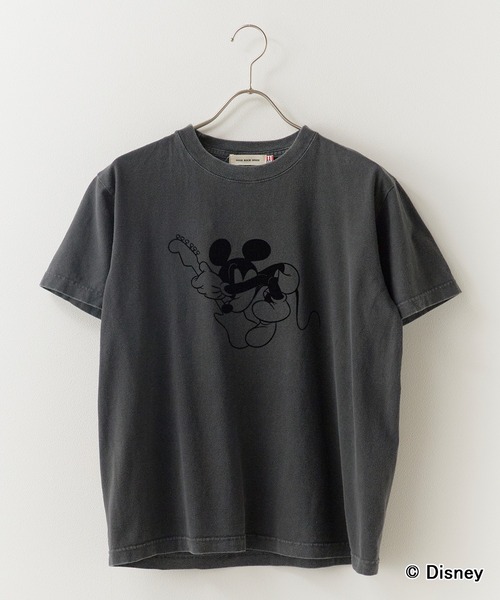 GOOD ROCK SPEED(グッドロックスピード)の「GOOD ROCK SPEED/グッドロックスピード / MickeyMouse / Charcoal×Black / Disney / プリントデザイン クルーネックTシャツ2026年春夏(Tシャツ/カットソー・メンズ・チャコールグレー・S/M/L)」の16枚目の写真