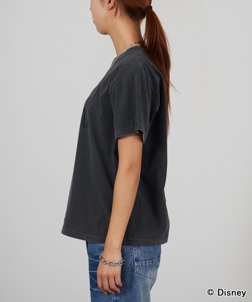 GOOD ROCK SPEED(グッドロックスピード)の「GOOD ROCK SPEED/グッドロックスピード / MickeyMouse / Charcoal×Black / Disney / プリントデザイン クルーネックTシャツ2026年春夏(Tシャツ/カットソー・メンズ・チャコールグレー・S/M/L)」の13枚目の写真