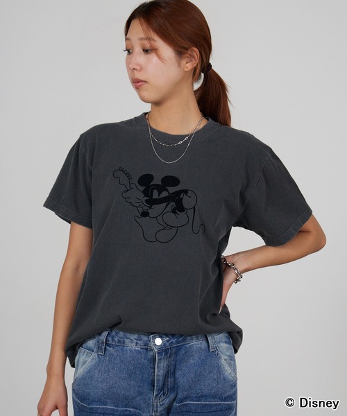 GOOD ROCK SPEED(グッドロックスピード)の「GOOD ROCK SPEED/グッドロックスピード / MickeyMouse / Charcoal×Black / Disney / プリントデザイン クルーネックTシャツ2026年春夏(Tシャツ/カットソー・メンズ・チャコールグレー・S/M/L)」の10枚目の写真
