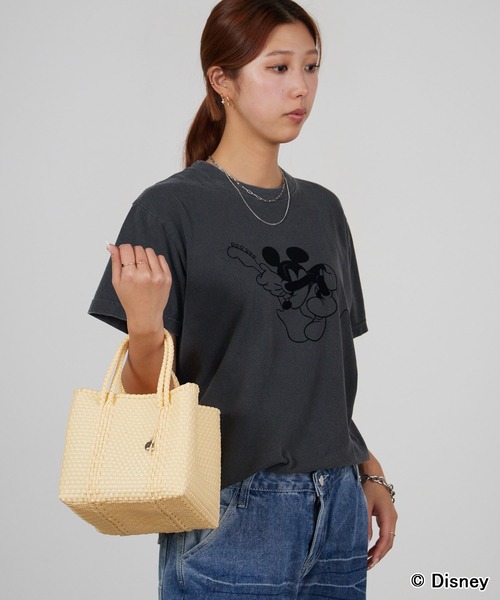 GOOD ROCK SPEED(グッドロックスピード)の「GOOD ROCK SPEED/グッドロックスピード / MickeyMouse / Charcoal×Black / Disney / プリントデザイン クルーネックTシャツ2026年春夏(Tシャツ/カットソー・メンズ・チャコールグレー・S/M/L)」の8枚目の写真