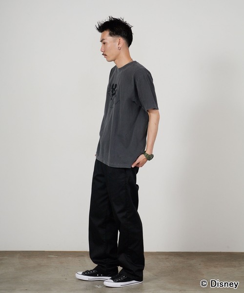 GOOD ROCK SPEED(グッドロックスピード)の「GOOD ROCK SPEED/グッドロックスピード / MickeyMouse / Charcoal×Black / Disney / プリントデザイン クルーネックTシャツ2026年春夏(Tシャツ/カットソー・メンズ・チャコールグレー・S/M/L)」の6枚目の写真