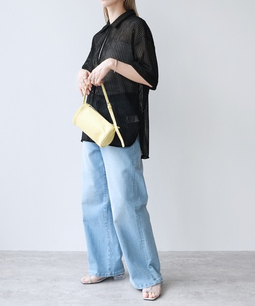 reca（レカ）の「メッシュレース襟付きヘンリープルオーバー（Tシャツ/カットソー・レディース・ブラック/モカ・M）」の20枚目の写真