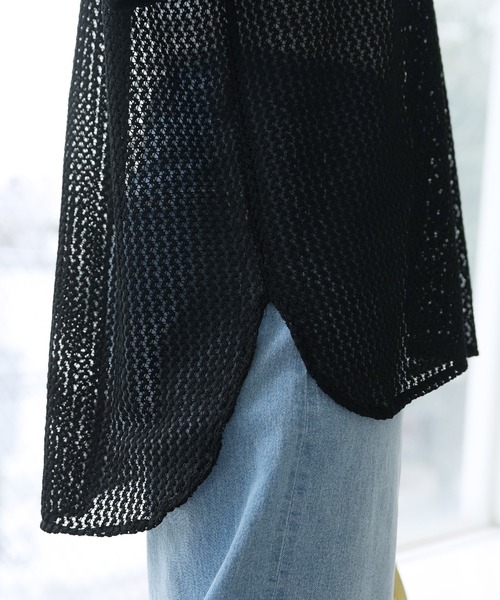 reca（レカ）の「メッシュレース襟付きヘンリープルオーバー（Tシャツ/カットソー・レディース・ブラック/モカ・M）」の22枚目の写真