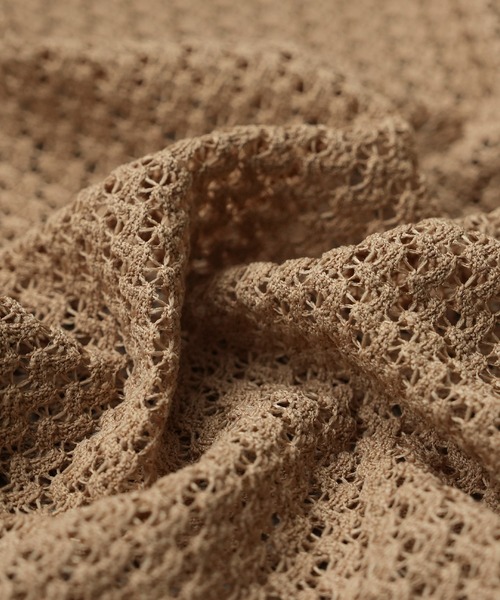 reca（レカ）の「メッシュレース襟付きヘンリープルオーバー（Tシャツ/カットソー・レディース・ブラック/モカ・M）」の6枚目の写真