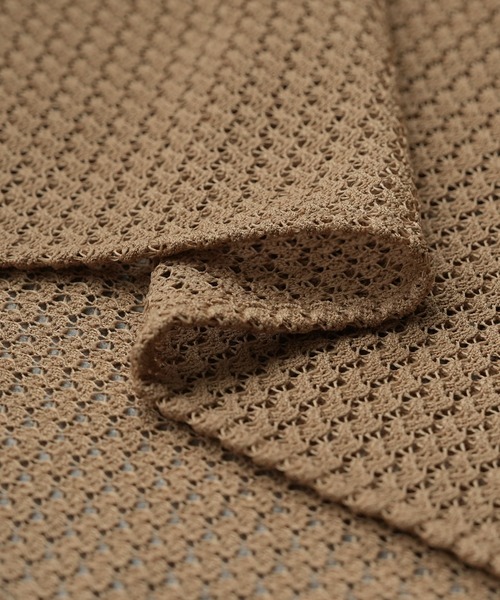 reca（レカ）の「メッシュレース襟付きヘンリープルオーバー（Tシャツ/カットソー・レディース・ブラック/モカ・M）」の7枚目の写真