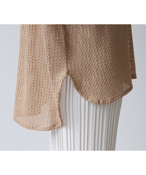 reca（レカ）の「メッシュレース襟付きヘンリープルオーバー（Tシャツ/カットソー・レディース・ブラック/モカ・M）」の14枚目の写真