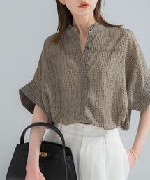 URBAN RESEARCH ROSSO WOMEN（アーバンリサーチ　ロッソ）の「『WEB/一部店舗限定』ウォッシャブルドットフリルネックブラウス（シャツ/ブラウス）」