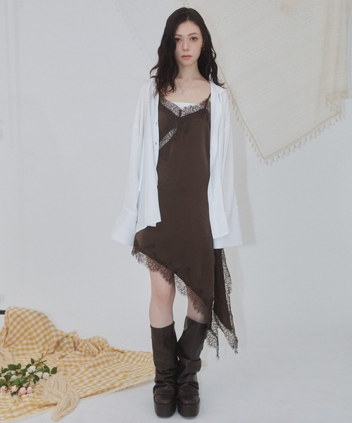 ENVYM（アンビー）の「ビックカフス フーディ シアー シャツ（シャツ/ブラウス・レディース・ベージュ/ホワイト/ブルー・FREE）」の16枚目の写真