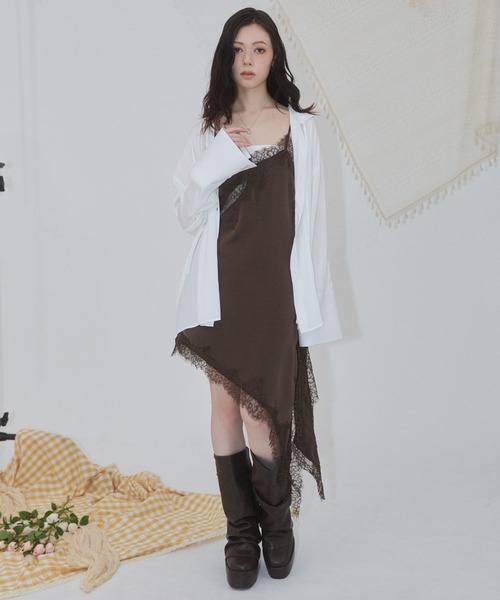 ENVYM（アンビー）の「ビックカフス フーディ シアー シャツ（シャツ/ブラウス・レディース・ベージュ/ホワイト/ブルー・FREE）」の17枚目の写真