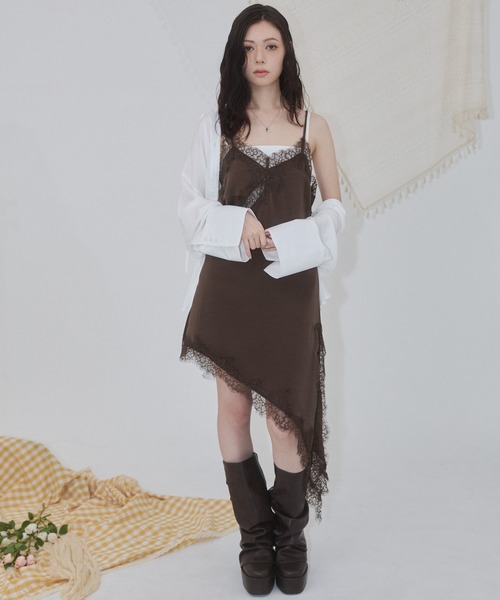 ENVYM（アンビー）の「ビックカフス フーディ シアー シャツ（シャツ/ブラウス・レディース・ベージュ/ホワイト/ブルー・FREE）」の10枚目の写真