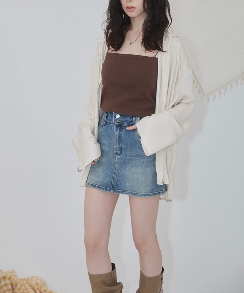 ENVYM（アンビー）の「ビックカフス フーディ シアー シャツ（シャツ/ブラウス・レディース・ベージュ/ホワイト/ブルー・FREE）」の22枚目の写真