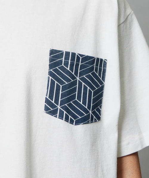 EDWIN（エドウィン）の「EDWIN エドウィン プリントTシャツ インディゴ 半袖（Tシャツ/カットソー・メンズ・ブルー/ホワイト・MEDIUM/LARGE/X-LARGE）」の7枚目の写真